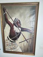 Huile sur toile africaniste 
