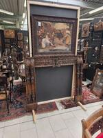 Cheminée en bois sculpté 