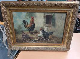 Huile sur toile animalier 