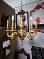 Lustre en bois doré -250 euros 