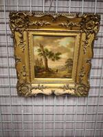 Peinture sur bois 19eme,- 225 euros 